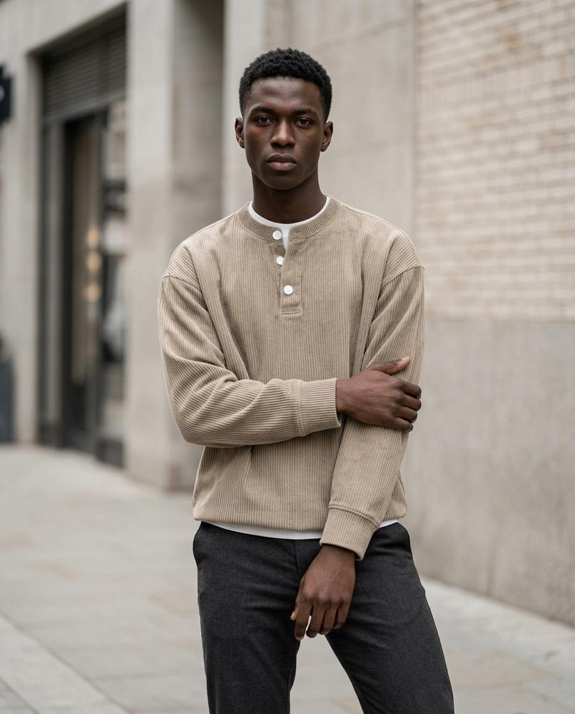 Zumieze - Tilom | Ribbed Long-Sleeved Sweater Men