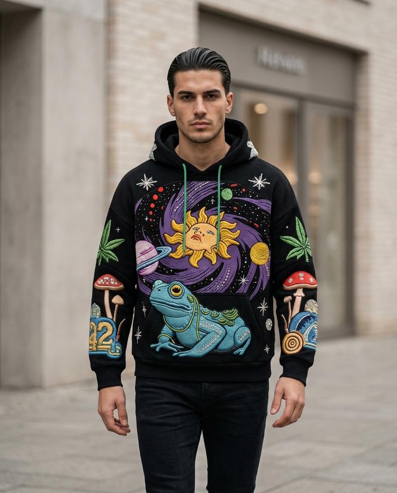 Zumieze - Vasan | Embroidered Graphic Hoodie Men