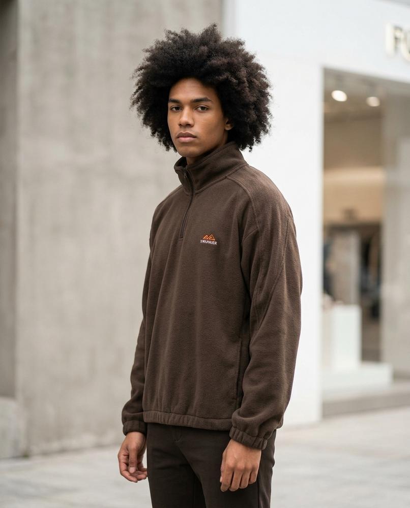 Zumieze - Mivar | Fleece Quarter-Zip Sweatshirt Men