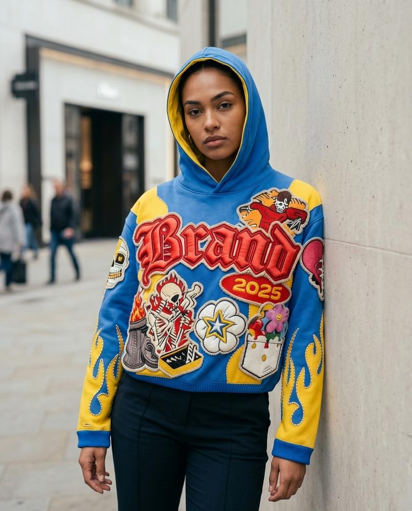 Zumieze - Zator | Appliquéd Cropped Hoodie Unisex