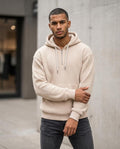 Zumieze - Lemel | Waffle-Knit Quarter-Zip Hoodie Men