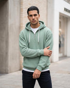 Zumieze - Lemel | Waffle-Knit Quarter-Zip Hoodie Men