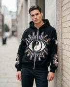 Zumieze - Nolan | Embroidered Zip-Up Hoodie Men