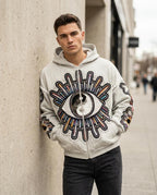 Zumieze - Nolan | Embroidered Zip-Up Hoodie Men