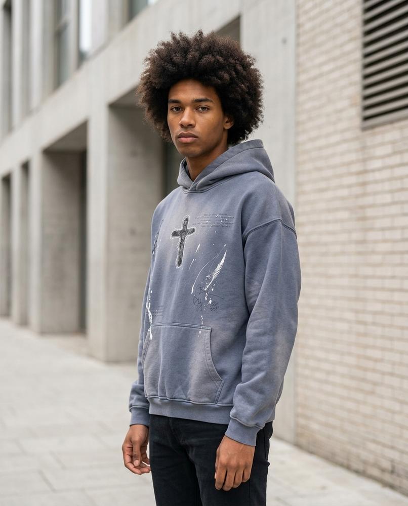 Zumieze - Lazan | Washed Printed Hoodie Men