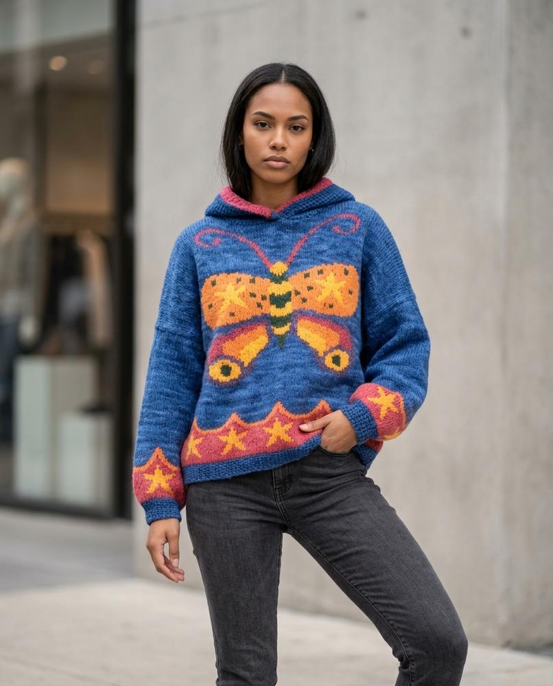 Zumieze - Seken | Knitted Graphic Hoodie Women