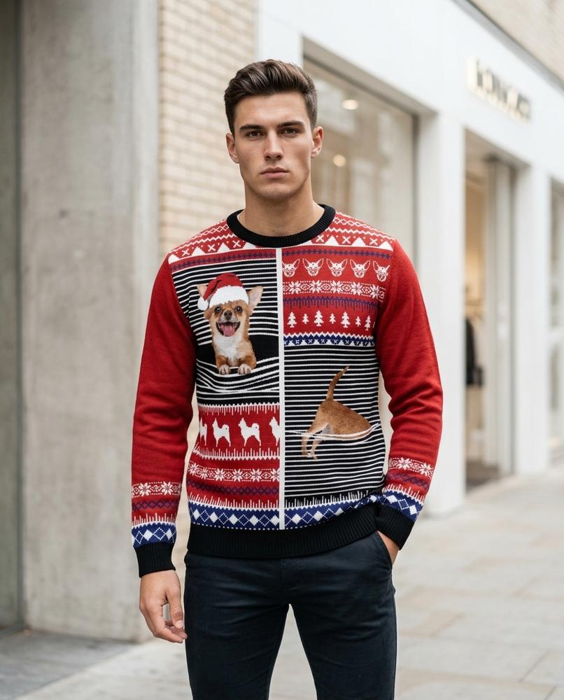 Zumieze - Sedar | Patterned Crewneck Sweater Men