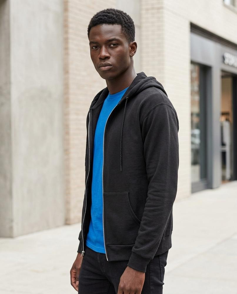 Zumieze - Razan | Zip-Up Slim-Fit Hoodie Men