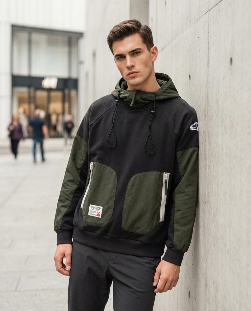 Zumieze - Tinor | Two-Tone Paneled Hoodie Men