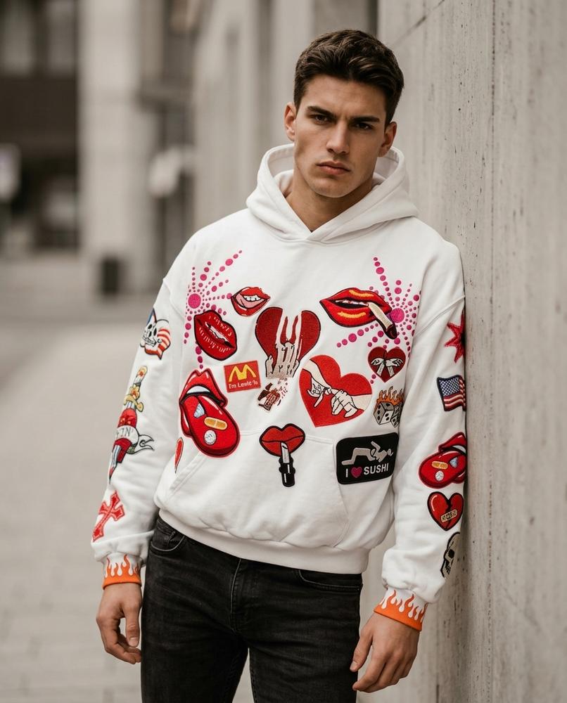 Zumieze - Vasil | Washed Embroidered Hoodie Men