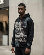 Zumieze - Elral | Printed Zip-Up Hoodie Men