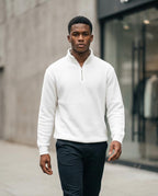 Zumieze - Lomel | Waffle-Knit Zip-Neck Sweater Men