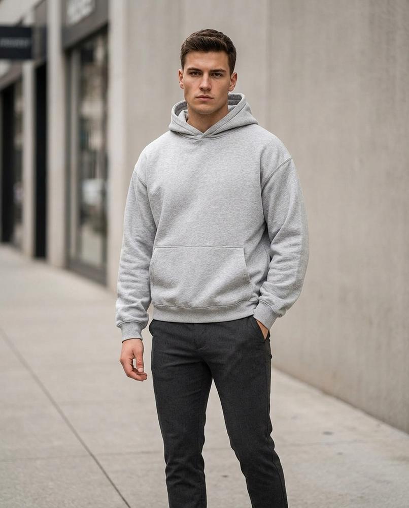 Zumieze - Lelev | Relaxed Fit Fleece-Lined Hoodie Men