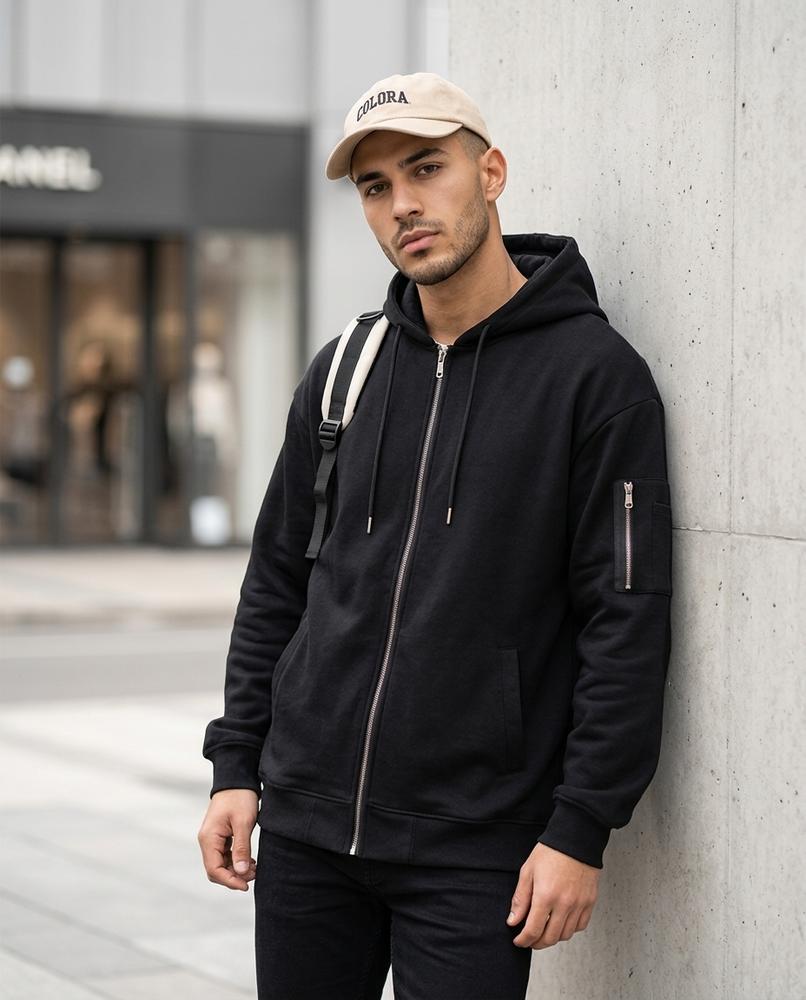 Zumieze - Cosil | Zip-Up Relaxed-Fit Hoodie Men