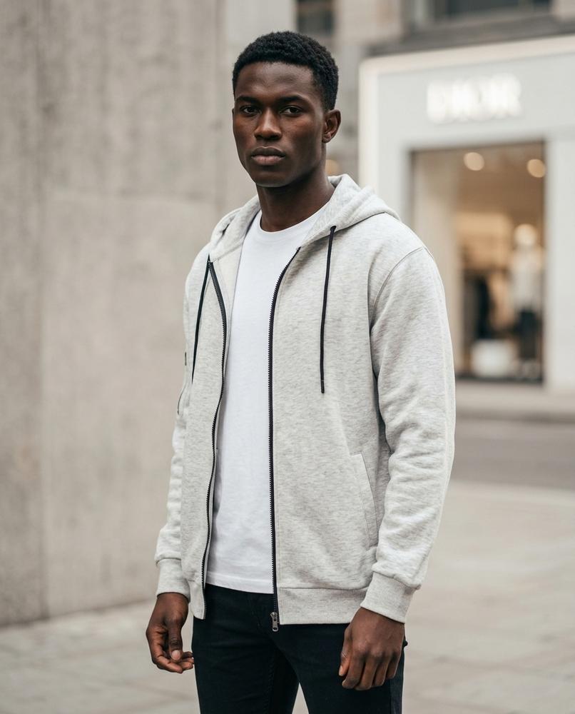 Zumieze - Cosil | Zip-Up Relaxed-Fit Hoodie Men