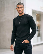 Zumieze - Rakar | Waffle-Knit Slim-Fit Sweater Men