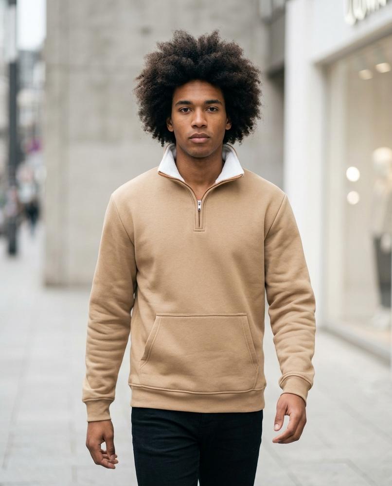 Zumieze - Zalen | Half-Zip Lined Collar Sweatshirt Men