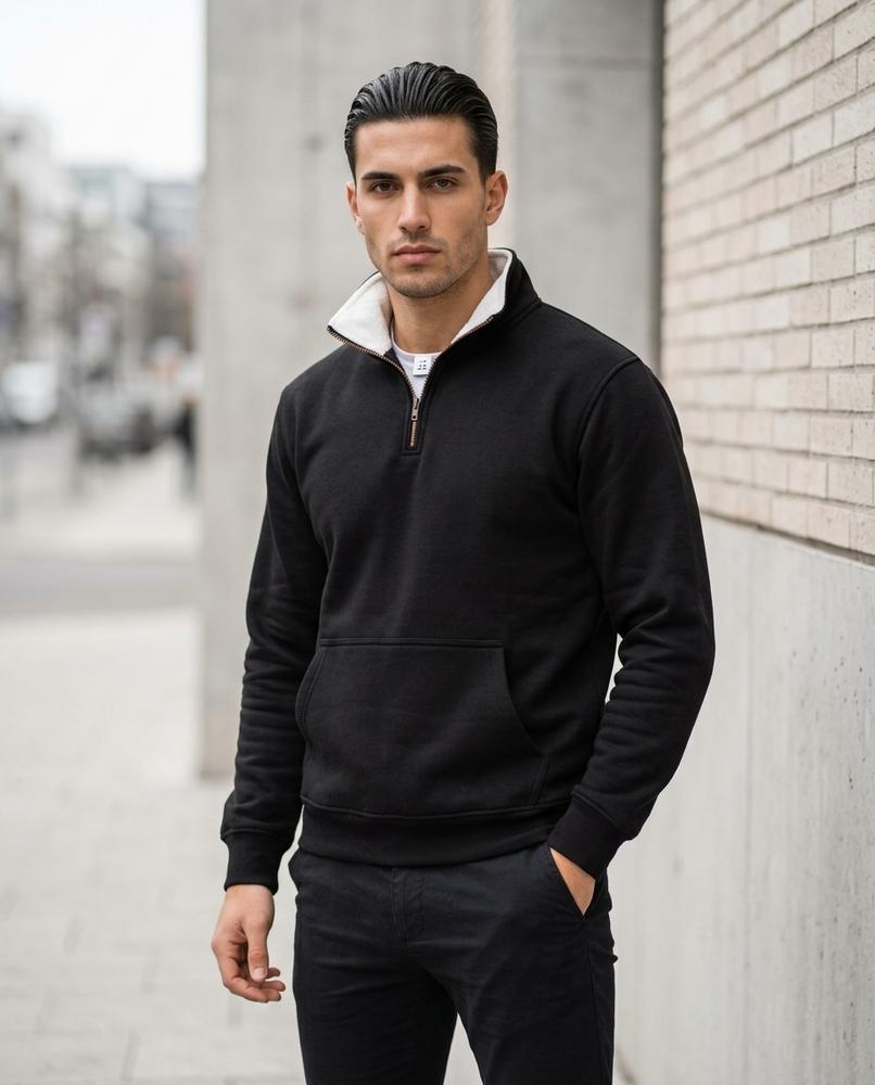 Zumieze - Zalen | Half-Zip Lined Collar Sweatshirt Men