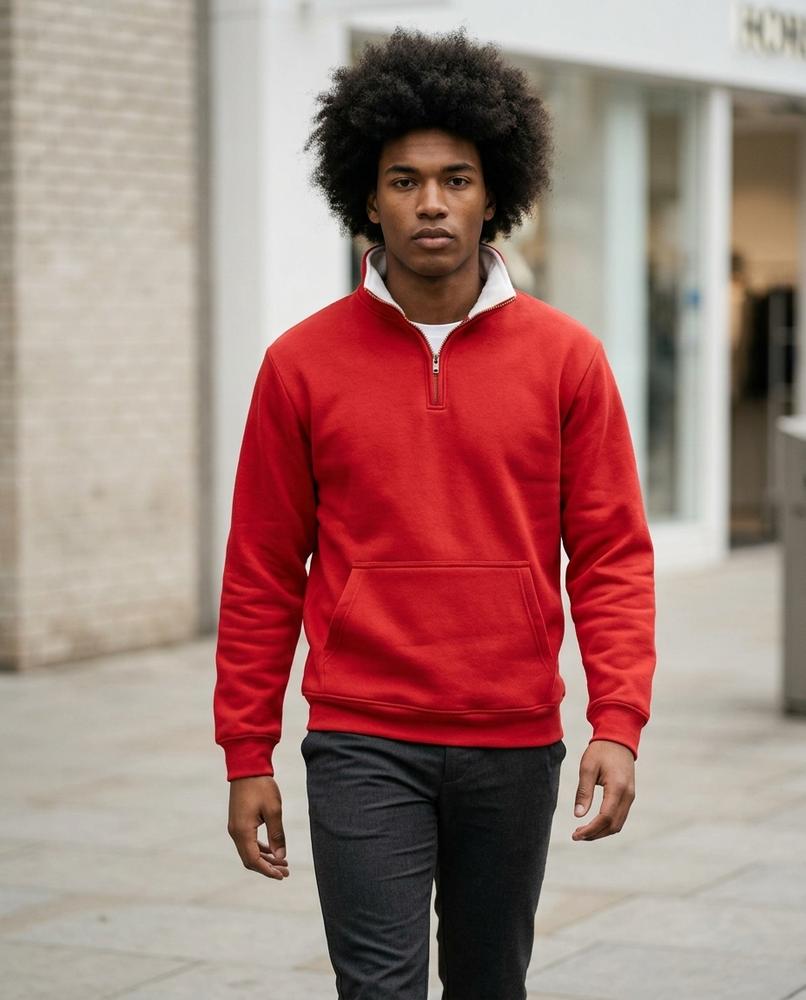 Zumieze - Zalen | Half-Zip Lined Collar Sweatshirt Men