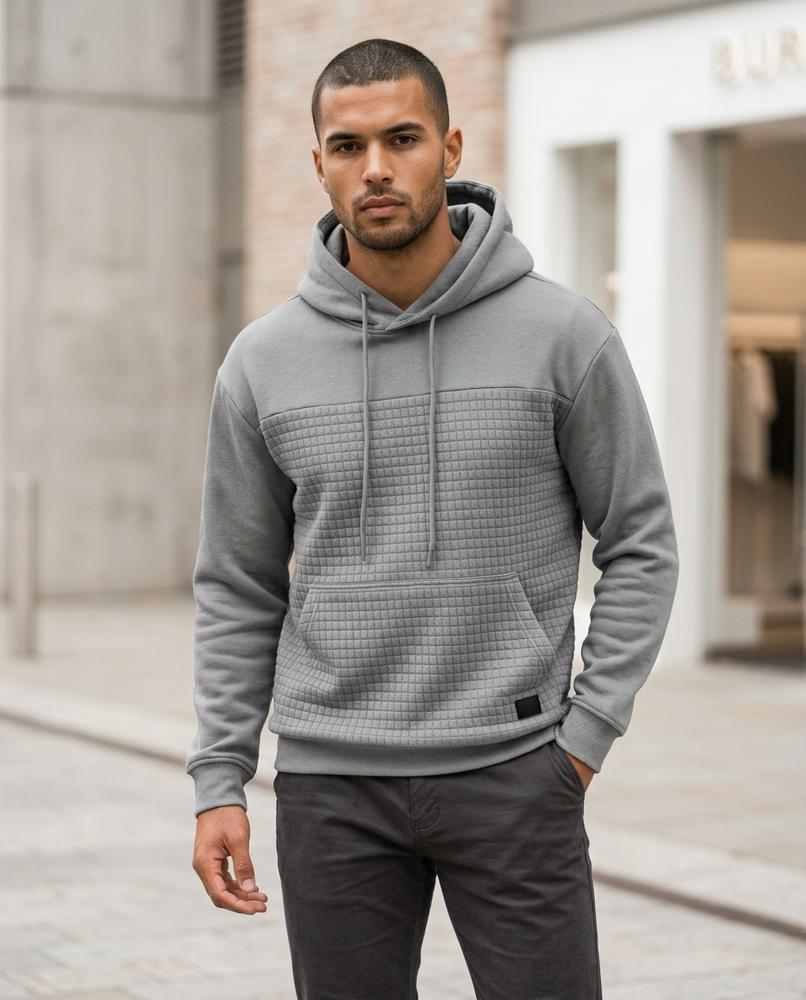 Zumieze - Cadan | Quilted Fleece-Lined Hoodie Men