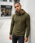 Zumieze - Elsol | Textured Cowl-Neck Hoodie Men