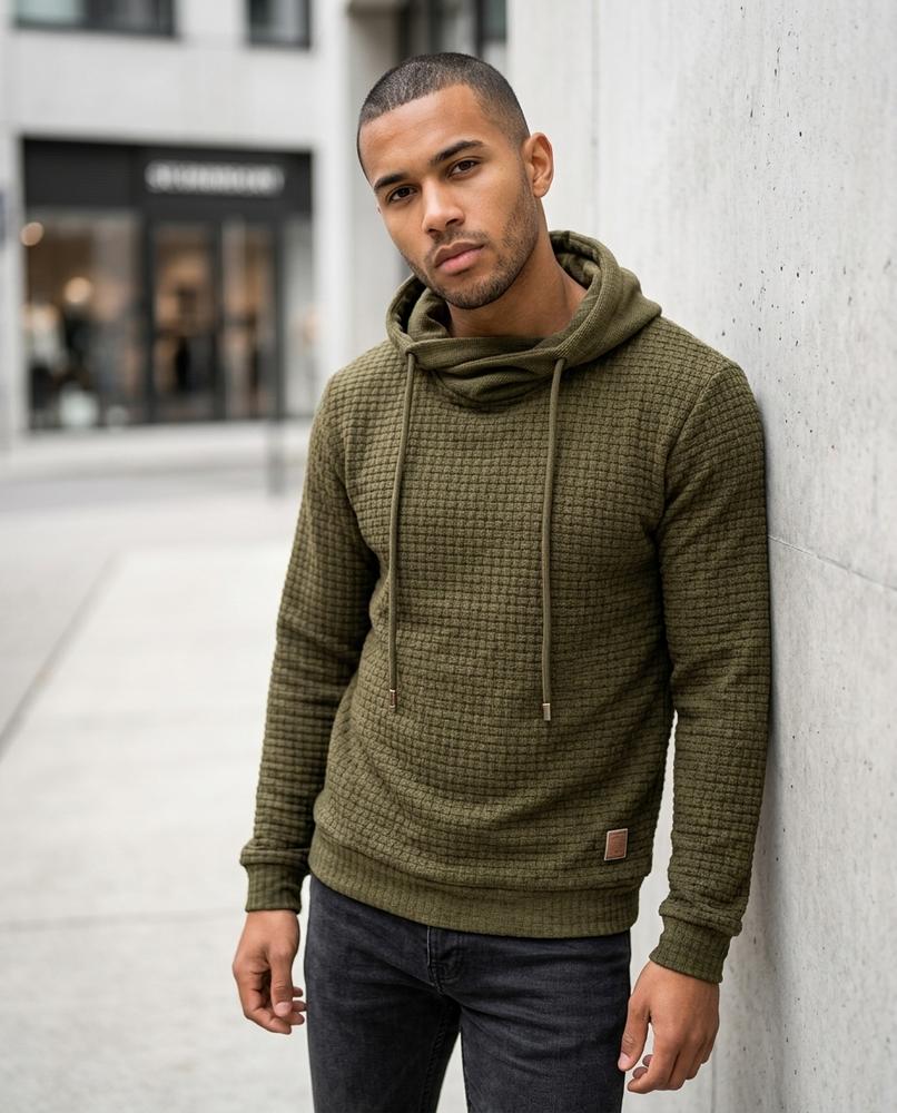 Zumieze - Elsol | Textured Cowl-Neck Hoodie Men