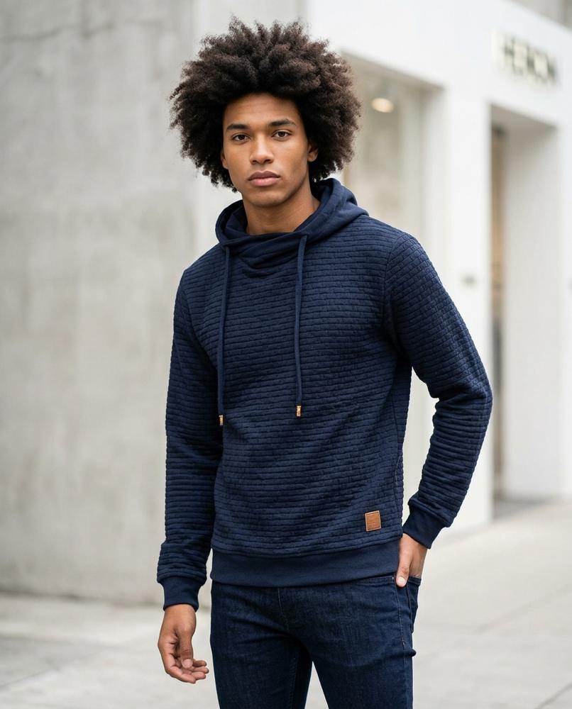 Zumieze - Elsol | Textured Cowl-Neck Hoodie Men