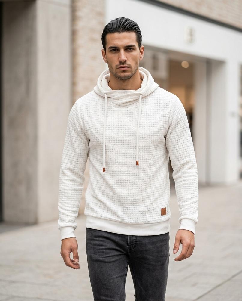 Zumieze - Elsol | Textured Cowl-Neck Hoodie Men