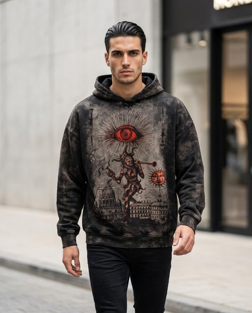 Zumieze - Mimer | Oversized Printed Hoodie Men