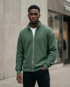 Zumieze - Sedan | Waffle-Knit Zip-Up Jacket Men