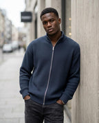 Zumieze - Sedan | Waffle-Knit Zip-Up Jacket Men