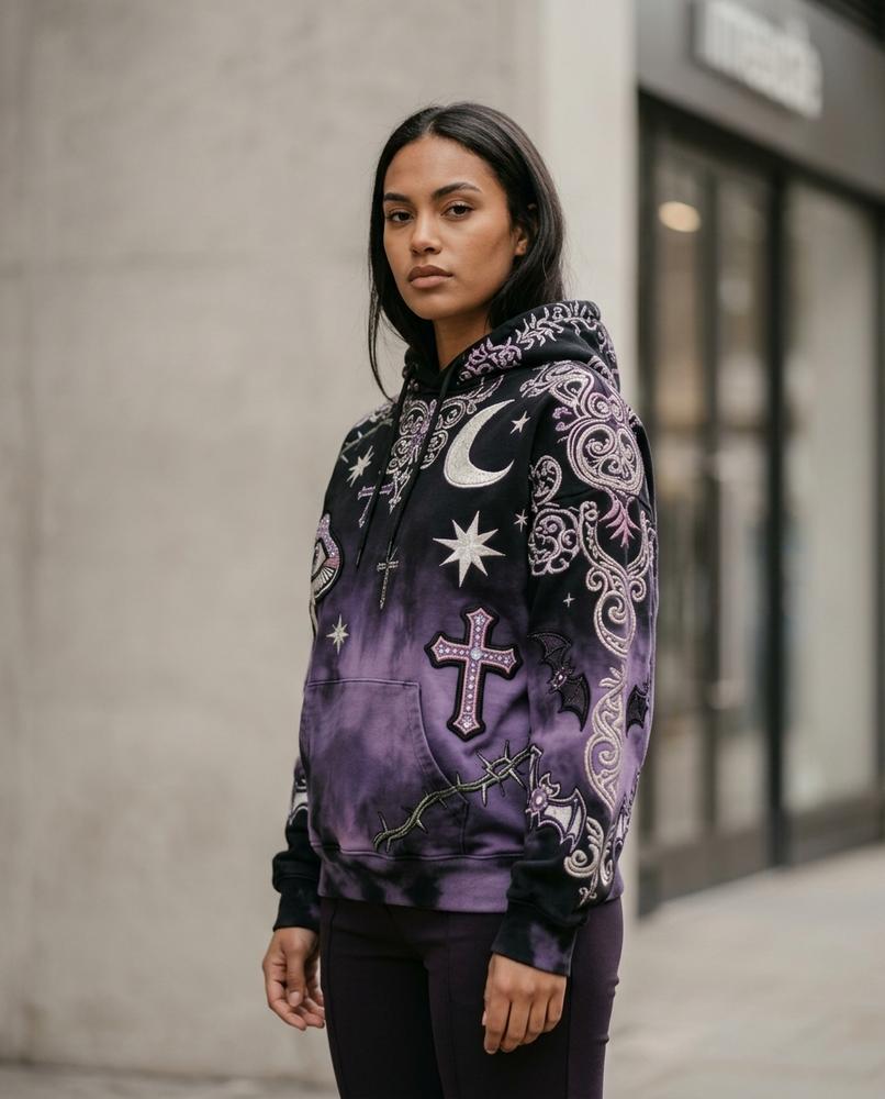 Zumieze - Ranal | Tie-Dye Embroidered Hoodie Women