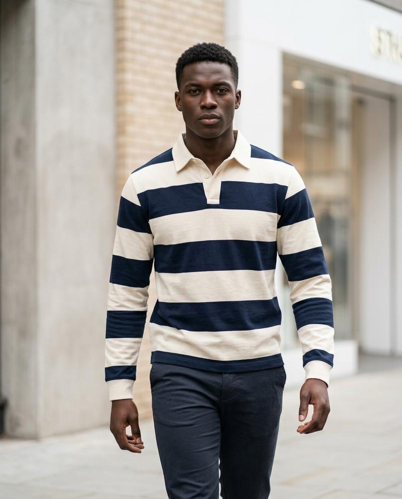 Zumieze - Mamel | Striped Collared Sweater Men