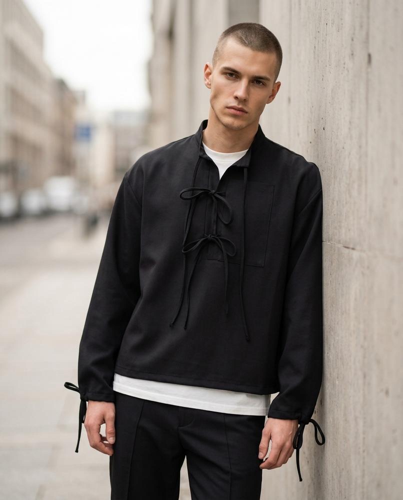 Zumieze - Vimir | Lace-Up Stand-Collar Jacket Men