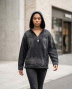 Zumieze - Zasil | Washed Denim Hoodie Unisex
