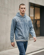Zumieze - Zasil | Washed Denim Hoodie Unisex