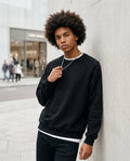 Zumieze - Sevel | Raglan-Sleeve Crewneck Sweatshirt Men