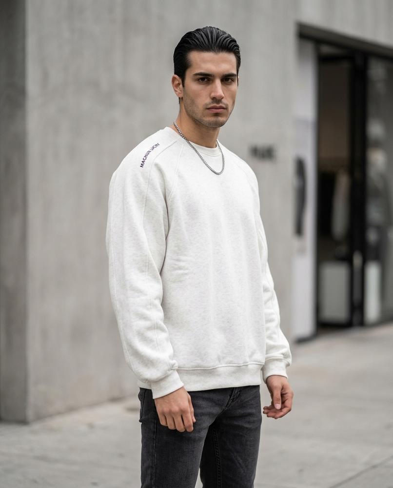 Zumieze - Sevel | Raglan-Sleeve Crewneck Sweatshirt Men