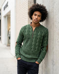 Zumieze - Virel | Cable-Knit Half-Zip Sweater Men