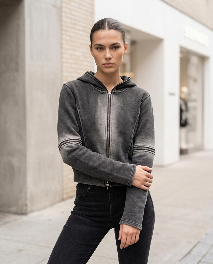 Zumieze - Miral | Gradient Zip-Up Hoodie Women