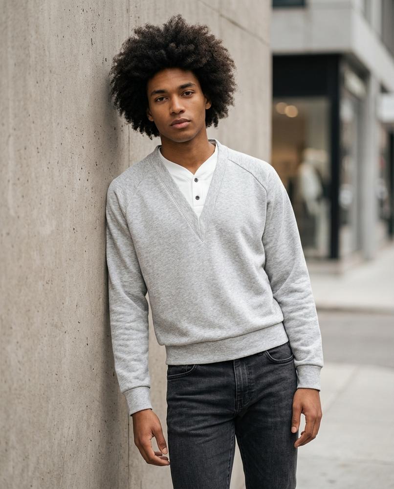 Zumieze - Vevel | V-Neck Fine-Knit Sweater Men