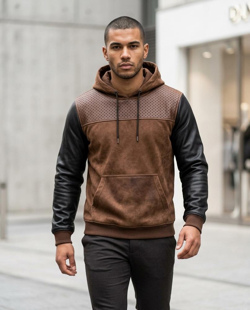 Zumieze - Rolom | Two-Tone Sherpa-Lined Hoodie Men