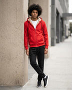 Zumieze - Varel | Sherpa-Lined Zip-Up Hoodie Men