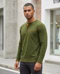 Zumieze - Zaron | Long-Sleeved Contrast-Stitch T-Shirt Men