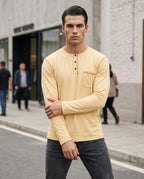 Zumieze - Zaron | Long-Sleeved Contrast-Stitch T-Shirt Men