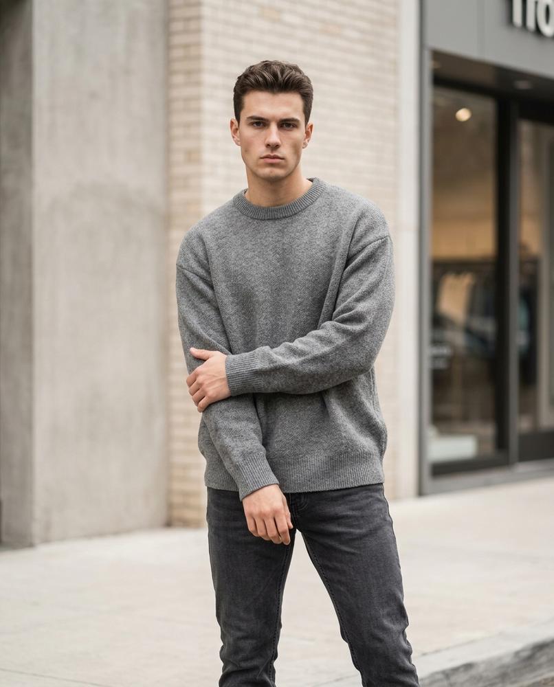 Zumieze - Zesil | Crewneck Textured-Knit Sweater Men