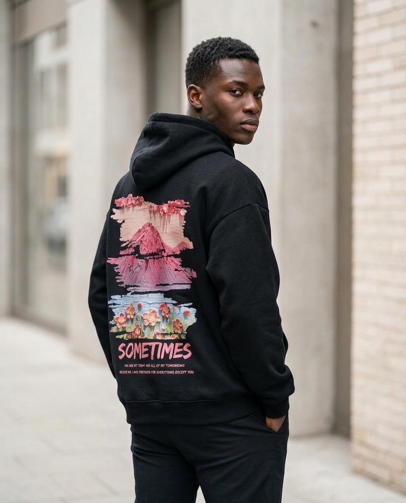 Zumieze - Zasen | Printed Loose-Fit Hoodie Men