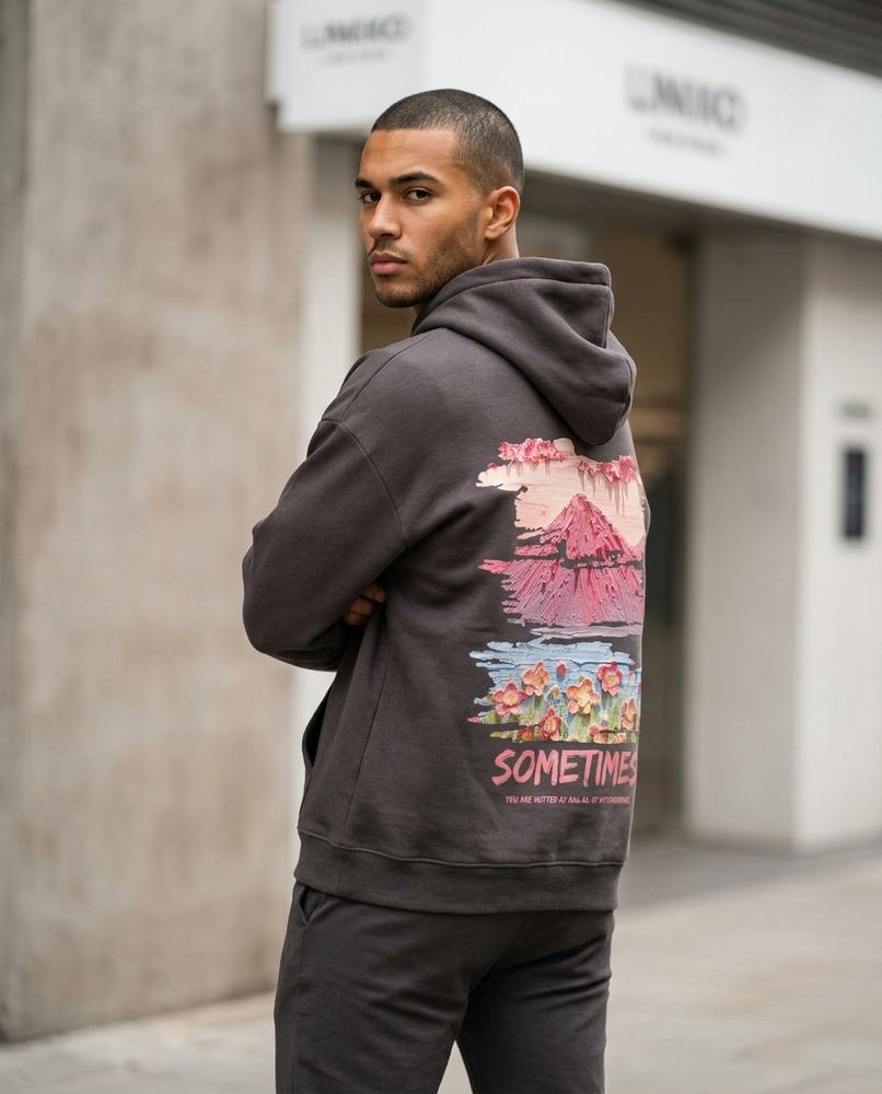 Zumieze - Zasen | Printed Loose-Fit Hoodie Men