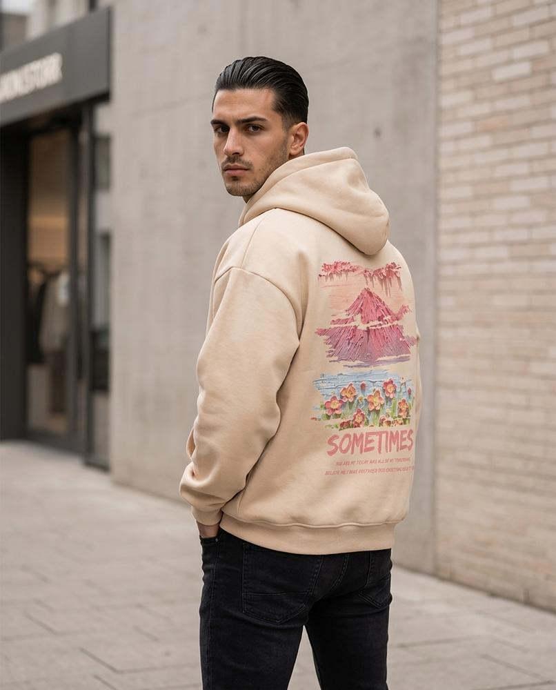 Zumieze - Zasen | Printed Loose-Fit Hoodie Men