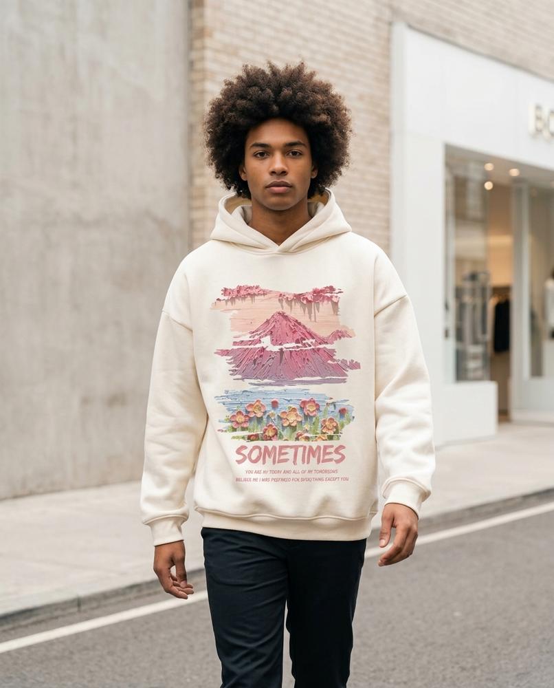 Zumieze - Zasen | Printed Loose-Fit Hoodie Men